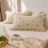 Funda de almohada individual de algodón con tejido gofrado, Paquete de par, Funda de almohada para el hogar de algodón puro, Funda de almohada individual de algodón para dormitorio