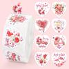 En stock Venta al por Mayor Rollo Día de San Valentín Corazón Amor Rosa Pegatina Regalo Boda Decoración Comercial Pegatina