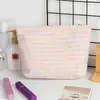 Bolsa de Maquiagem Grande Capacidade Transfronteiriça, Bolsa de Armazenamento de Cosméticos e Artigos de Higiene Pessoal para Mulheres, Bolsa de Armazenamento de Mesa, Alto Valor Estético, Design Simples