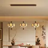 Lustre Estético para Sala de Estar da Dinastia Song 2025 Novo Estilo Chinês Criativo Lâmpada de Tecido para Restaurante Sala de Chá Lâmpada de Quarto Principal de Designer