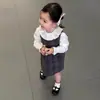 Elegante Conjunto para Bebé Niña, Nuevo Estilo Otoño 2026 para Niños, Conjunto de Dos Piezas con Vestido Chaleco y Camiseta de Manga Larga para Niña