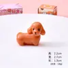 Acessórios de Resina de Família de Cachorros Mini Simulada Boneco Filhote Fofo Decoração de Mesa DIY Casa de Bonecas Animais Pequenos