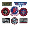 Nuevo Parche de Velcro Redondo de Avión Parche de Tela Top Gun Insignia Accesorio para Mochila Bandera Americana Parche Aeroespacial