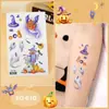 Adesivos de Desenho Animado Novos Transfronteiriços para Crianças Adesivos de Tatuagem de Abóbora de Halloween Festa Festa Maquiagem Adesivos de Tatuagem Temporária