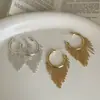Pendientes de Aro de Metal Exagerados y Únicos con Cadena y Borla para Mujer, Pendientes Versátiles y Elegantes de Moda de Alta Gama