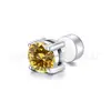 Pendientes Magnéticos de Acero Inoxidable de Cuatro Garras Transfronterizos Moda Europea y Americana para Hombres y Mujeres Pendientes Magnéticos de Clip con Circonita Fábrica Mayorista