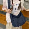 Transfronterizo 2026 Nuevo Estilo Coreano Versátil Bolso de Mezclilla Casual para Viajes Diarios Bolso de Hombro Gran Capacidad Bolso Cruzado para Estudiantes para Mujeres