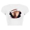 Top Básico de Manga Corta con Estampado de Verano Transgresor para Mujer, Nuevo Estilo Americano, Suéter con Letras, Cuello Redondo