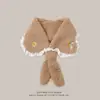Oferta Especial Invierno Nuevo Estilo Bola de Lana Tejida Oso de Dibujos Animados Flor de Fresa Bufanda Cálida para Niños Niñas y Niños