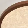 Lámpara de Techo para Dormitorio Estilo Medieval, Lámpara de Habitación Color Nogal Retro, Lámpara de Alta Gama para Protección Ocular, Iluminación LED de Espectro Completo