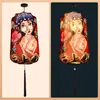 Faroles de Tela Estilo Chino para Uso Comercial en la Decoración de la Escena Nocturna del Pueblo Antiguo, Faroles Colgantes Impresos de Estilo Nacional, Faroles Impermeables para Exteriores con Forma de Melón de Invierno, Faroles Chinos de Moda