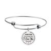 Pulseira europeia e americana Cross-border Aço inoxidável joias Gravura Pais Dia dos Namorados Ação de Graças Natal Presente Pulseira de titânio