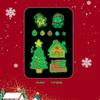 Adesivos de tatuagem de transferência de água luminosos de Natal à prova d'água adesivos de desenho animado para crianças novos feriados