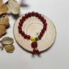 Pulsera de Cinabrio Hebilla Ping An Pulsera de Loto Moda Femenina Temperamento Pulsera Joker Joyería al por Mayor Nueva Moda Nacional China