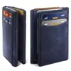 Cartera de Piel de Vaca de Primera Capa con Múltiples Ranuras para Tarjetas, Bloqueo RFID Antirrobo, Pinza para Billetes de Piel Genuina, Cartera Portátil para Hombre Estilo RFID Antirrobo