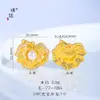 Accesorios para bricolaje de la tienda Puzuo Gold: Colgante Chapado en Oro Cepillado con Pedrería, Presentando un Diseño de Calabaza, Concha y Corazón, Adecuado para Collares y Gargantillas de Mujer