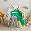 Manta de Lana de Cordero para Niños, Manta Gruesa de Doble Capa para Siesta en Sofá, Manta Cubierta de Franela y Vellón de Coral para Estudiantes de Jardín de Infancia y Escuela Primaria