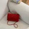 Bolso de Hombro Acolchado con Cadena Estilo Chanel con Asa, Bolso Cruzado Pequeño Cuadrado de Moda para Viajero Casual Simple