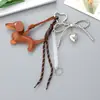 Colgante de Muñeca Perro Salchicha Serie Miu Colgante para Mochila Escolar Cadena de Llaves Colgante de Cuerda Trenzada de Alta Gama
