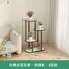 Novo Rack de Flores Rack de Armazenamento Multicamadas Estilo Chinês Suporte Interno de Chão Rack de Exibição para Sala de Estar Rack de Flores Suspenso para Orquídeas
