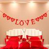 Diseño de Sala de Boda DIY Lazo Rojo Colgante No Tejido Popular Pared de Fondo Decoración de Puertas y Ventanas Suministros