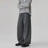 2026 Nuevos Pantalones Deportivos Retro Americanos de Corte Diagonal con Dobladillo Curvo para Hombre, Pantalones Largos de Marca Trendy de Otoño, Pantalones Casuales Rectos Sueltos