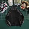 Tops retro estilo japonés para hombre y mujer, chaqueta de calle cortavientos con retazos hip-hop, chaqueta holgada oversize para pareja de mujer