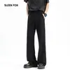 Calça Larga de Cor Sólida American Cleanfit para Homens, Outono Solta Casual Versátil com Caimento Toque de Luxo Calça Longa