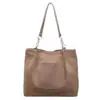 Bolsa Tote de Lona para Trabalho de Grande Capacidade para Mulheres 2025 Outono Novo Estilo Splicing de Alta Qualidade Luxo Leve Bolsa de Ombro/Axila