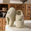 Chinelos de Algodão Quentes Femininos Inverno Novo Estilo Solado Grosso Sensação Macia Plus Veludo Par Casa Roupa Externa Chinelos Peludos Masculino