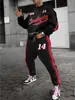 Traje de Sudadera con Cuello Redondo y Pantalón para Hombre Temu Transfronterizo Estampado 3D Moda Hip-Hop al Aire Libre Ropa Deportiva