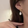 Pendientes de perlas barrocas retro francesas para mujer, 2023, nuevos, modernos, ligeros, de lujo, elegantes, con nudo de cuerda, pendientes avanzados