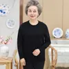 Suéter Cardigan de Abuela Cálido Top Base para Madres de 50 Años, Personas de Mediana Edad y Mayores Tejido Interior Engrosado Metabo