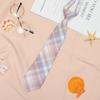 Corbata pequeña JK para mujer, estilo universitario, a cuadros, uniforme japonés holgado para hombres y mujeres, estudiantes, camisa, corbatas cortas de moda