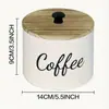 Caja de Almacenamiento de Madera para Filtros de Café Contenedor de Almacenamiento de Café Vintage Estilo Campestre Americano con Tapa para Uso Doméstico