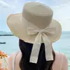 Chapéu de Sol para Férias na Praia com Flores, Novo Chapéu de Sol de Verão Fofo Tecido Vazado com Aba Larga, Chapéu de Pescador