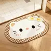Alfombra de Baño de Imitación Cachemir de Gatito de Dibujos Animados Alfombrilla Antideslizante Absorbente de Agua para Inodoro Alfombrilla de Felpa Resistente a la Suciedad para el Hogar