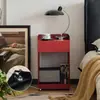 Mesa Lateral Móvil Pequeña para Sala de Estar, Mesa de Café de Moda para Uso Doméstico, Mesita de Noche Vintage para Dormitorio, Carrito Móvil, Gabinete Lateral para Sofá