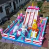 Nuevo Puesto Exterior Castillo Inflable Trampolín Inflable Grande Parque de Diversiones Infantil Tobogán Grande Infantil Castillo Inflable