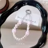 Cadena de Teléfono con Cuentas de Cristal de Flor Llavero Colgante Accesorio de Decoración para Bolso Cadena para Funda de Teléfono Pequeño Regalo Mayoreo