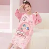 Bata de Noche para Niña Primavera y Otoño Algodón Puro Manga Larga Primavera y Otoño Invierno 2025 Nuevos Pijamas Madre e Hija para Niños Ropa de Casa para Niñas