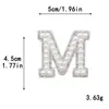 Estoque de liquidação: Pedras de strass hot-fix de 4,5 cm, letras em inglês multicoloridas, patches de tecido DIY para roupas, sapatos e chapéus