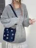 Bolso Cubo de Mezclilla para Viajeros de Invierno para Mujer 2026 Nueva Tendencia Bolso Cruzado Versátil Bolso para Teléfono Suave y Acogedor