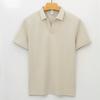 Polo deportivo de alta gama con cuello de gaviota, sin costuras, para hombre, antibacteriano, transpirable, de secado rápido, con solapa, de manga corta y sin planchado.