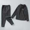 Ropa de Otoño 100% Algodón y Pantalones Largos para Niños, Pijamas de Lana para Niños, Ropa de Casa para Niñas Pequeñas, Conjuntos de Ropa Interior Térmica para Niños Tallas Mediana y Grande