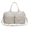 Nova Bolsa Tote para Mulheres, Bolsa de Ombro de Cor Pura de Alta Qualidade para Homens, Bolsa de Tecido Leve e Simples de Nylon de Grande Capacidade, Impermeável para o Dia a Dia