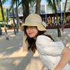 Sombrero para Mujer Verano Protector Solar Sombrero de Sol Nuevo 2023 Celebridad de Internet ins Moderno Estilo Coreano Combinable Anti-ultravioleta Sombrero de Paja