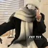 Bufanda de Imitación Cachemir a Cuadros Arcoíris Estilo Coreano 2025 para Mujer Otoño e Invierno Estudiante Pareja Mohair Bufanda Cálida Estilo Largo