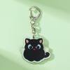 Nuevo Llavero Acrílico Lindo Colgante de Gato Negro Accesorios Llavero Colgante Llavero Colgante Pequeño