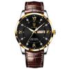 Reloj de cuarzo para hombre, resistente al agua, luminoso, con doble calendario, transmisión en vivo en AliExpress.